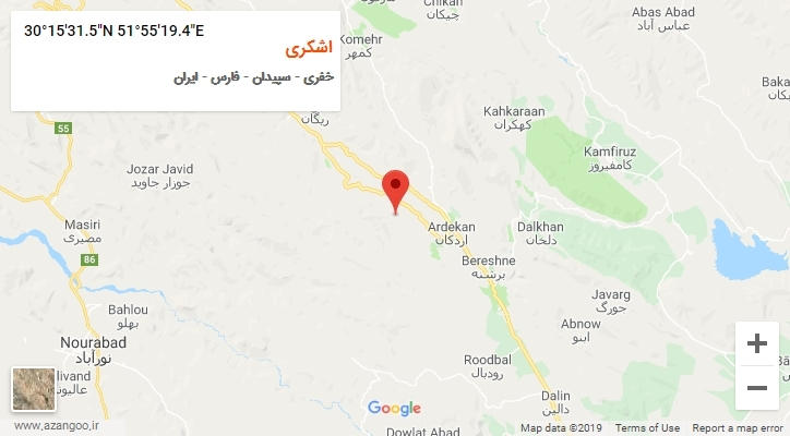 روستای اشکری بر روی نقشه