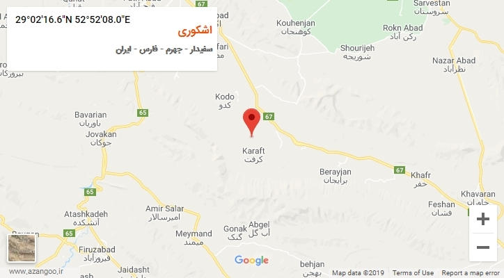 روستای اشکوری بر روی نقشه