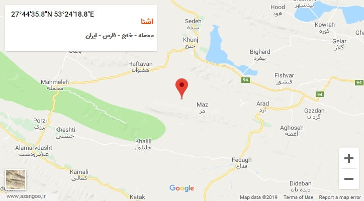 روستای اشنا بر روی نقشه
