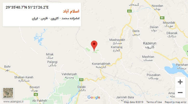 روستای اسلام آباد بر روی نقشه