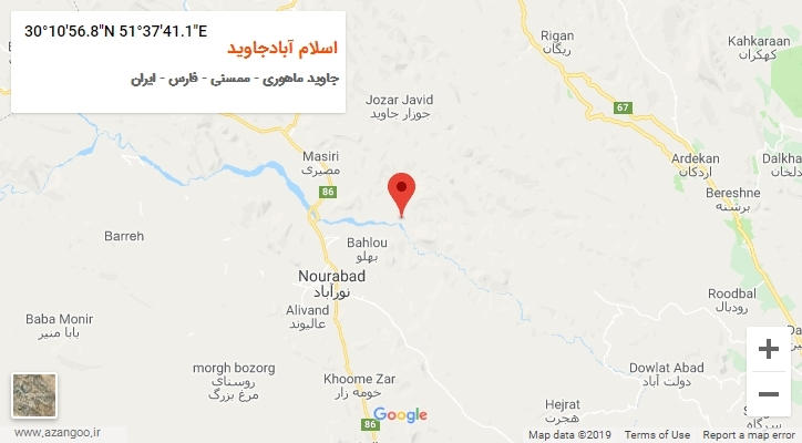 روستای اسلام آبادجاوید بر روی نقشه