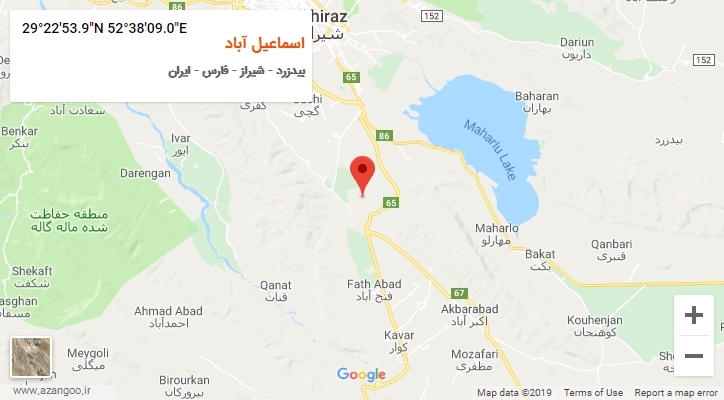 روستای اسماعیل آباد بر روی نقشه