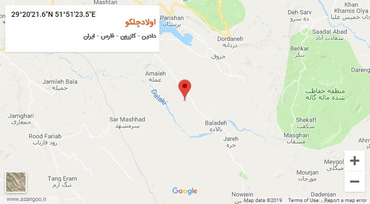 روستای اولادچلکو بر روی نقشه