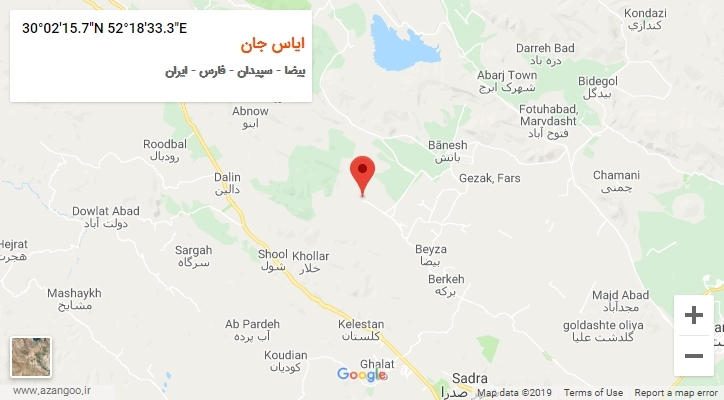 روستای ایاس جان بر روی نقشه