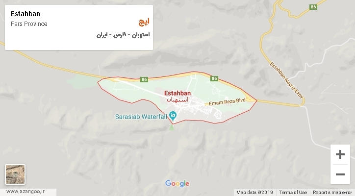 دهستان ایج بر روی نقشه