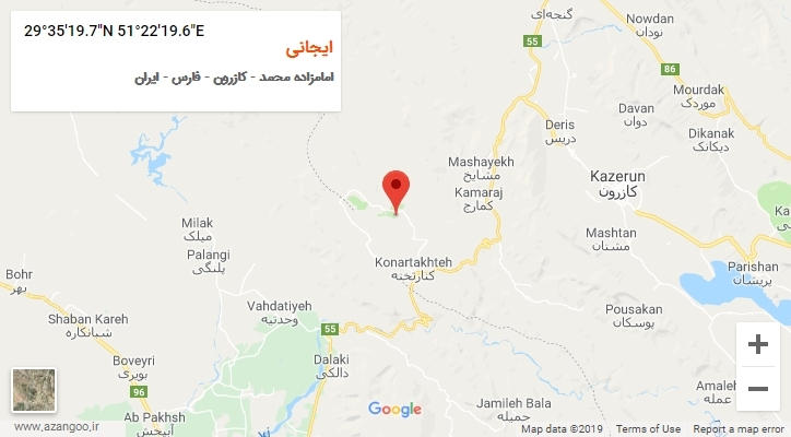 روستای ایجانی بر روی نقشه
