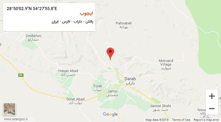 روستای ایجوب بر روی نقشه