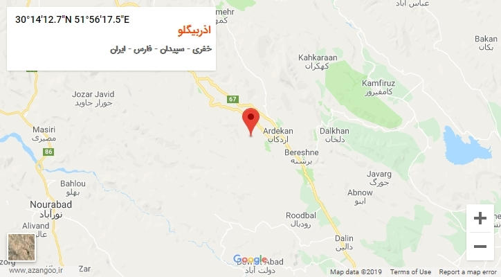 روستای اذربیگلو بر روی نقشه