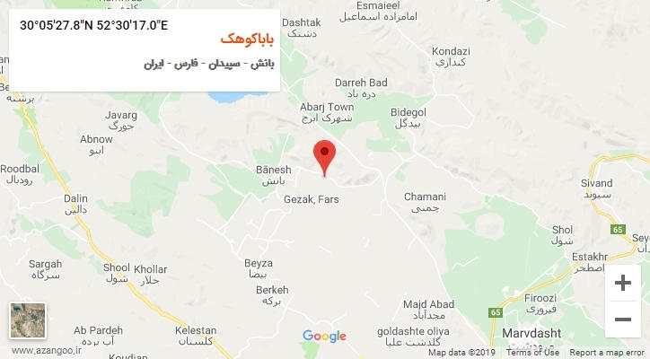 روستای باباکوهک بر روی نقشه