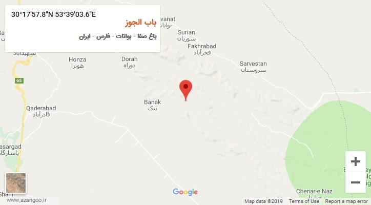 روستای باب الجوز بر روی نقشه