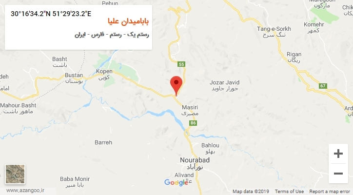روستای بابامیدان علیا بر روی نقشه