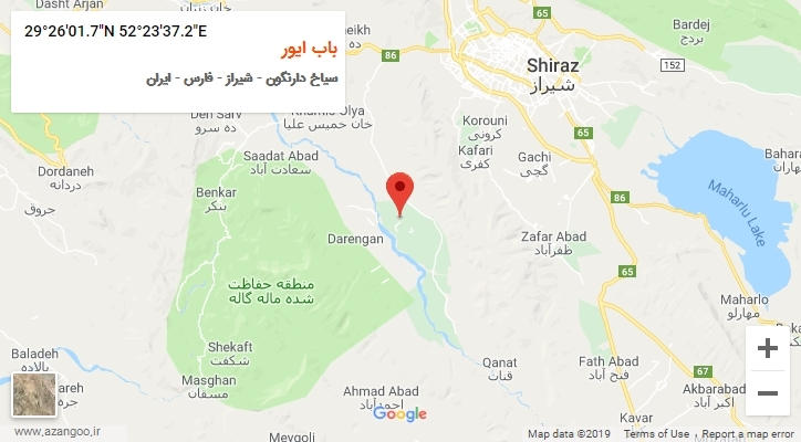 روستای باب ایور بر روی نقشه
