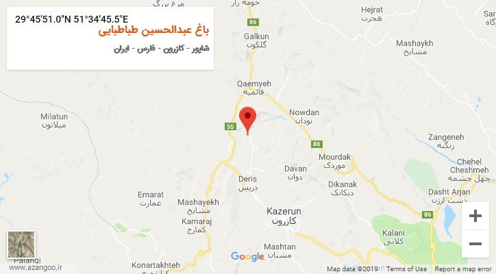 روستای باغ عبدالحسین طباطبایی بر روی نقشه