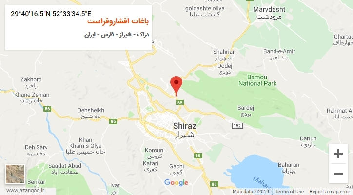 روستای باغات افشاروفراست بر روی نقشه