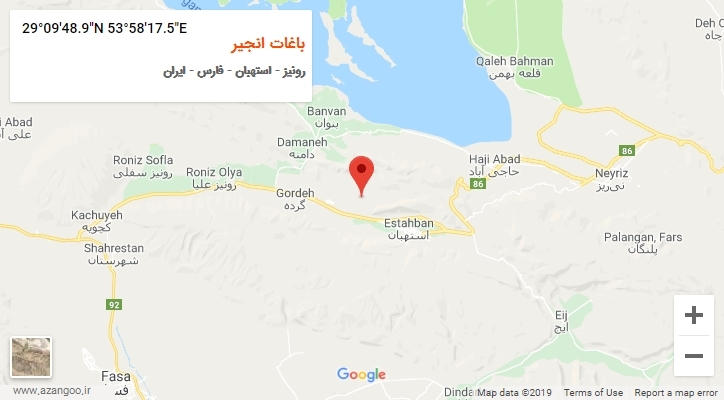 روستای باغات انجیر بر روی نقشه