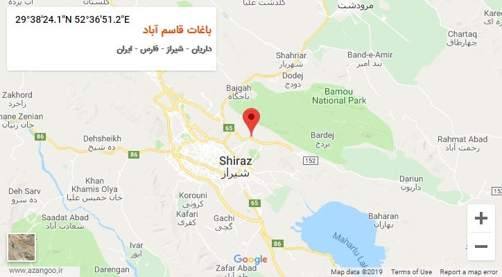 روستای باغات قاسم آباد بر روی نقشه