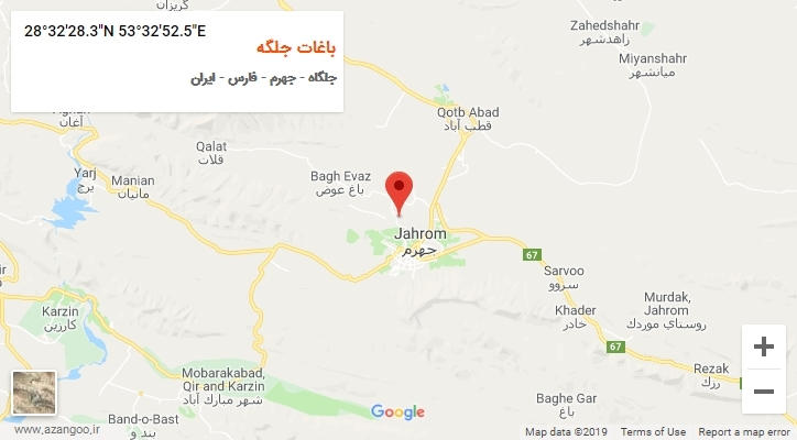 روستای باغات جلگه بر روی نقشه