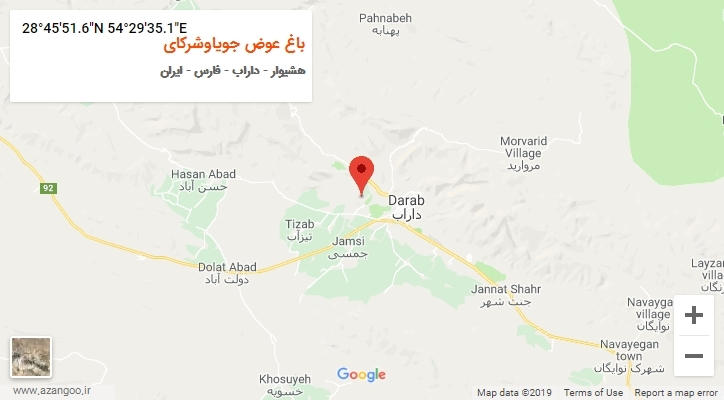 روستای باغ عوض جویاوشرکای بر روی نقشه