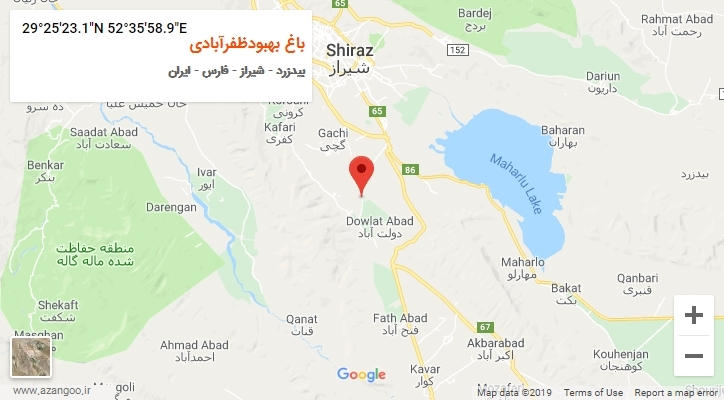 روستای باغ بهبودظفرآبادی بر روی نقشه