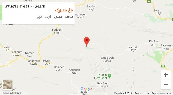 روستای باغ بندبزرگ بر روی نقشه