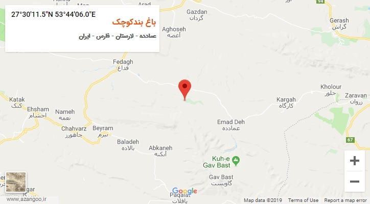 روستای باغ بندکوچک بر روی نقشه