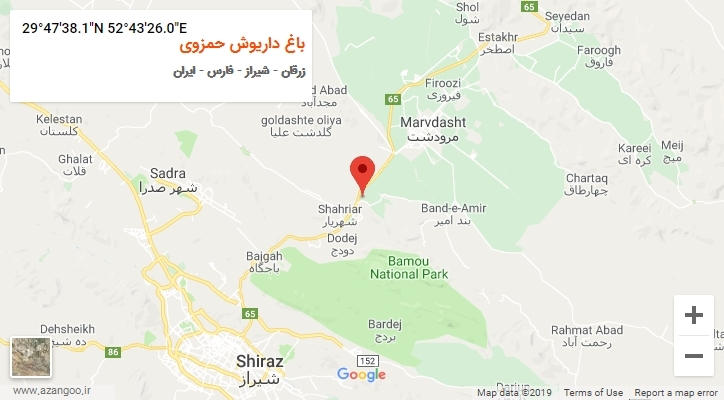 روستای باغ داریوش حمزوی بر روی نقشه