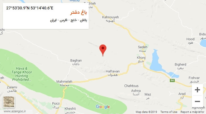 روستای باغ دشتر بر روی نقشه
