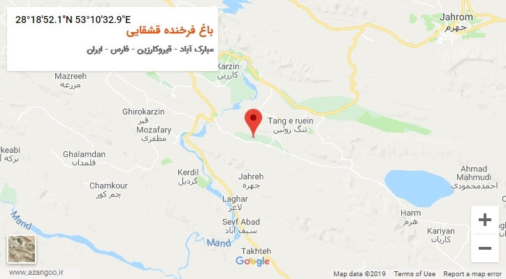 روستای باغ فرخنده قشقایی بر روی نقشه