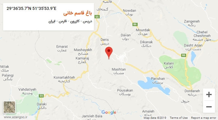 روستای باغ قاسم خانی بر روی نقشه