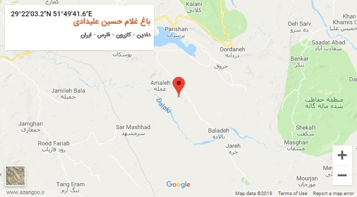 روستای باغ غلام حسین علیدادی بر روی نقشه