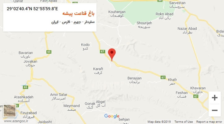 روستای باغ قناعت پیشه بر روی نقشه