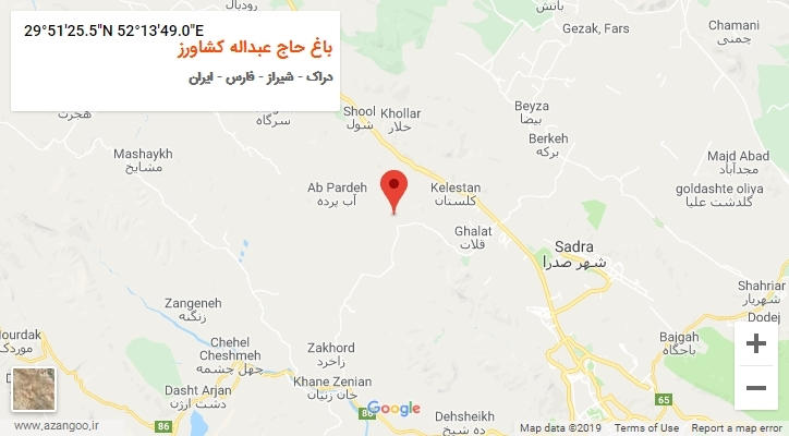 روستای باغ حاج عبداله کشاورز بر روی نقشه