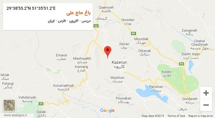 روستای باغ حاج علی بر روی نقشه