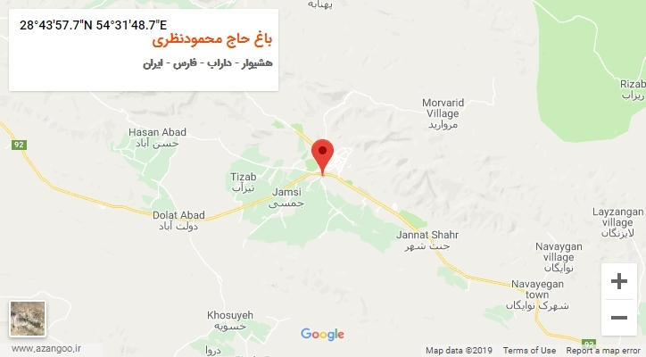 روستای باغ حاج محمودنظری بر روی نقشه