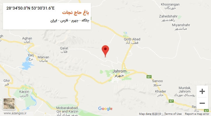 روستای باغ حاج نجات بر روی نقشه