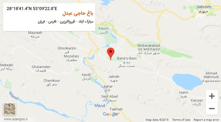 روستای باغ حاجی عبدل بر روی نقشه