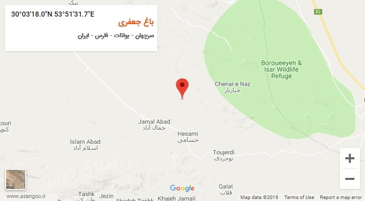 روستای باغ جعفری بر روی نقشه