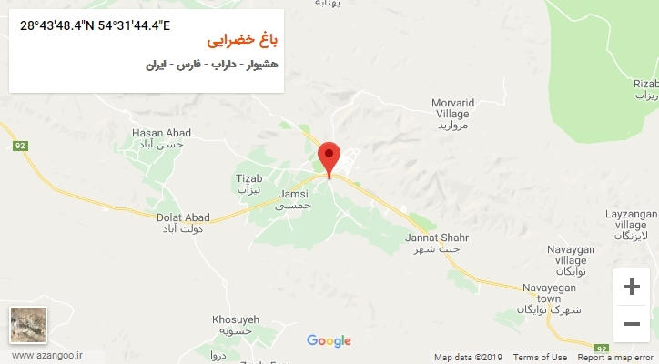 روستای باغ خضرایی بر روی نقشه