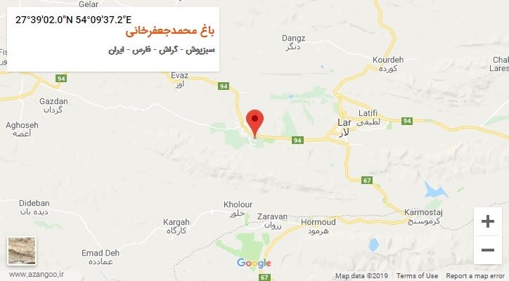 روستای باغ محمدجعفرخانی بر روی نقشه