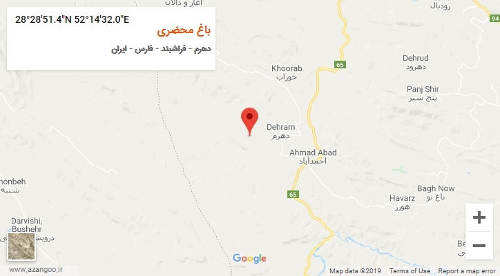 روستای باغ محضری بر روی نقشه