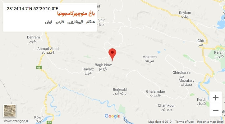 روستای باغ منوچهرکامجونیا بر روی نقشه