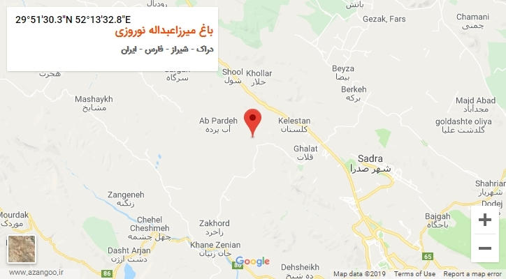 روستای باغ میرزاعبداله نوروزی بر روی نقشه