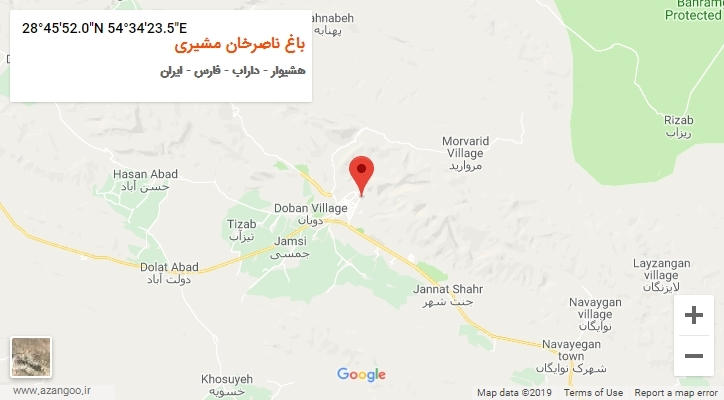 روستای باغ ناصرخان مشیری بر روی نقشه