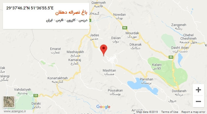 روستای باغ نصراله دهقان بر روی نقشه