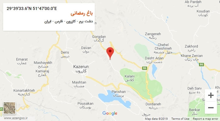 روستای باغ رمضانی بر روی نقشه