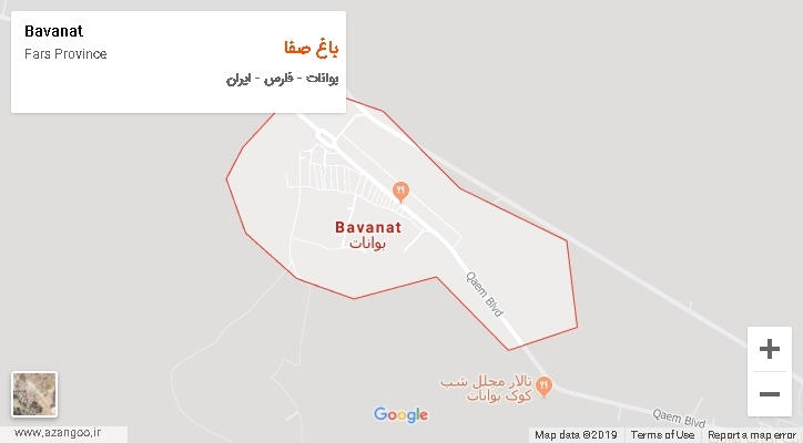 دهستان باغ صفا بر روی نقشه