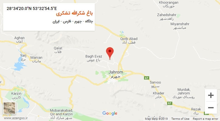 روستای باغ شکرالله تشکری بر روی نقشه