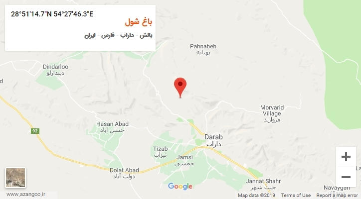 روستای باغ شول بر روی نقشه