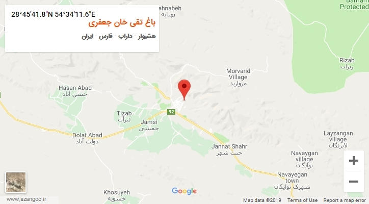 روستای باغ تقی خان جعفری بر روی نقشه