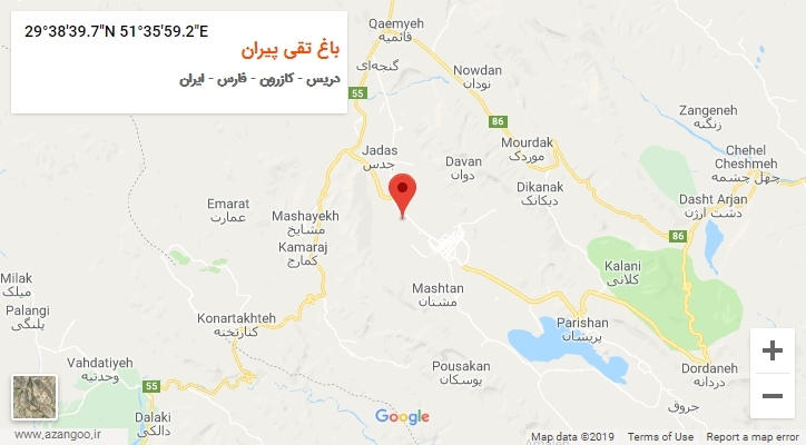 روستای باغ تقی پیران بر روی نقشه